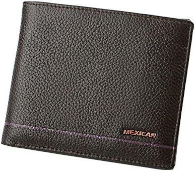 Hflove Men's Cowhide Business Casual Fashion Younger Short Wallet Myx30245m (coffee)