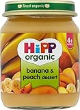 Hipp Organic Banana & Peach Dessert 4mth+ (125g) ヒップ有機バナナと桃のデザート4Mth + （ 125グラム）
