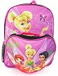 Disney Tinker Bell Kids Pink & Black Backpack School Bag With Lunch Bag