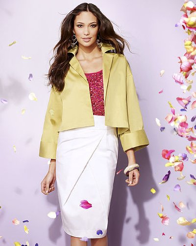 Newport News Cotton Sateen Tulip Skirt Newport News Cotton Sateen Tulip Skirt