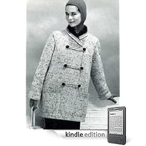 Women's Silk Tweed Knitted Coat with Angora Collar & Cuffs - A Vintage 1958 Knitting Pattern - Kindle Ebook Download (digital book, jacket, ladies, winter, rabbit)
