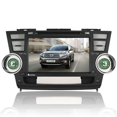 Custron T1080HLD 8 Inch Car DVD GPS Player For Toyota Highlander + AM/ FM/ RDS+Steering Wheel Control+ CDC phonebook