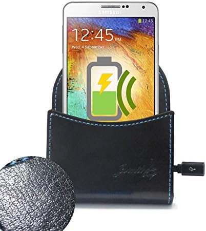Qi wireless charger - Car holster w/ Samsung Galaxy S5 internal stick on receiver (Black)