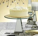 Mirrored Cake Stand Nickel Plated Finish