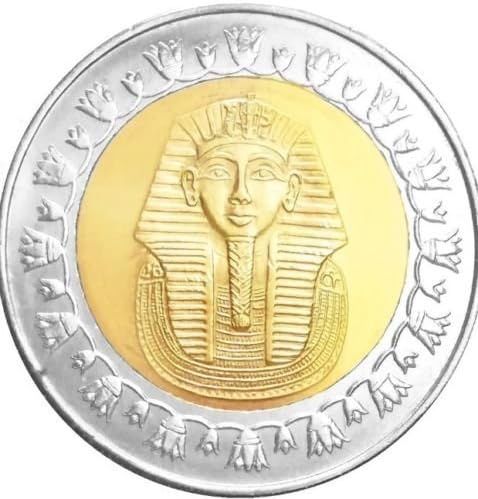 One Egyptian Pound Bi-Metallic Coin Pharaoh Tutankhamun by The Egyptian Store