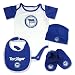 Das Hertha BSC Fanset bestehend aus Babybody, L�tzchen, S�ckchen und einer M�tze in den typischen 
Vereinsfarben von Hertha BSC.