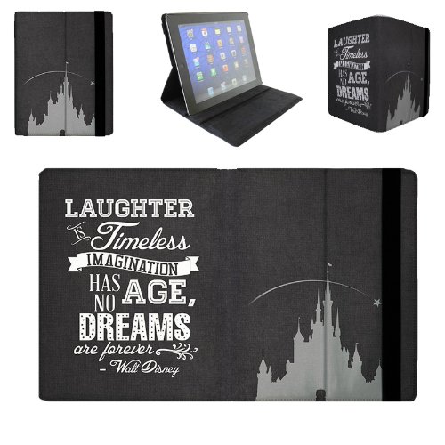 Flip Case For Apple iPad Mini 2 Flip Cover – Black Laughter is Timeless Walt Disney Quote Premium Hardshell