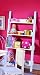 Kid's Antique White & Sky Blue 4-Shelf Bookcase Shelves