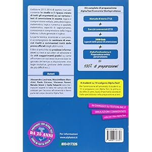 Alpha Test. Economia giurisprudenza. Manuale di preparazione