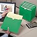 Smead File Jacket, Reinforced Straight-Cut Tab, Flat-No Expansion, Letter Size, Green, 100 per Box (75503)