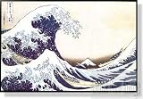 葛飾北斎 *Great Wave Of Kanagawa 【ポスター＋フレーム】ブラック 61 x 81 cm