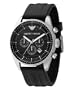 Emporio Armani Watch, Men's Chronograph Black Rubber Strap AR0527