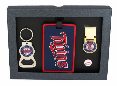 Minnesota Twins - MLB Bottle Opener Key Ring, Luggage Tag, Money Clip Gift Set