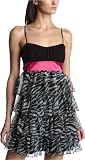 Ruby Rox Junior's Tiered Color Block,Black/Fushia,5