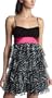 Ruby Rox Junior's Tiered Color Block,Black/Fushia,5