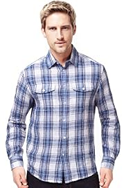 Blue Harbour Pure Linen Checked Shirt