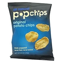 Popchips Original Potato Chips, 0.8-Ounce Single Serve Bags (Pack of 24)