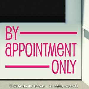 Amazon.com: BY APPOINTMENT ONLY Vinyl Decal Sticker Retail Shop ...