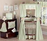 Green Dragonfly Dreams Round Designer Baby 21 piece Crib Bedding Set