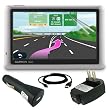Premium Black USB Home Wall + USB Car Charger Adapter + USB Cable + Clear Screen Protector for Garmin n¨¹vi 1450/1450LMT 5-Inch Portable GPS Navigator