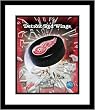 Detroit Red Wings NHL Framed 8x10 Photograph Team Logo and Hockey Puck