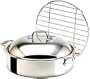 All Clad Stainless-Steel 6-Quart French Braiser with Rack