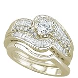 14K Yellow Gold Diamond Wedding Set Semimount
