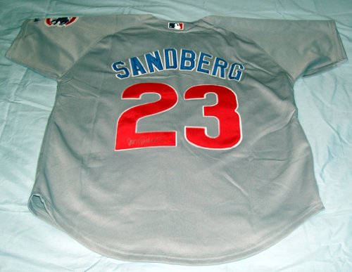 Ryan Sandberg Signed Chicago Cubs Grey Jersey