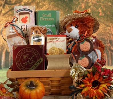 Fall Delights Gourmet Food Gift Basket by The Treasured Basket