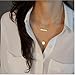 Meily Women New Multilayer Alloy Short Simple Bar Sequins Pendant Necklace