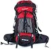 高容量　55L　登山パック　レッド a0576