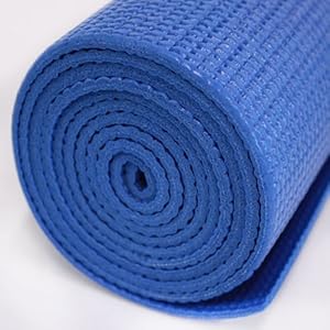 24 x 68 Yoga Mat Pad Non-Slip Exercise Fitness Blue Color