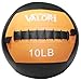 Valor Fitness Wall Balls - Weighted Medicine Workout Ball for Exercise Balance and Strength Training- Home Gym Equipment - 10 lb