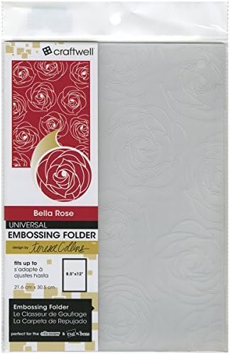 Craftwell USA Teresa Collins Embossing Folder, Bella Rose by Craftwell USA