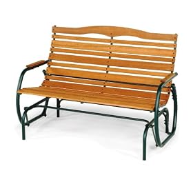 Amazon.com: Jack Post Country Garden Hi-Back Glider with Matte Green Frame: Home & Garden