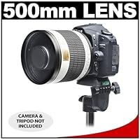 Rokinon 500mm f/6.3 Multi-Coated Mirror Lens for Nikon D40, D60, D5000, D300, D3, D7000, D90, D3000, D3100, D300s and D3s Digital SLR Cameras