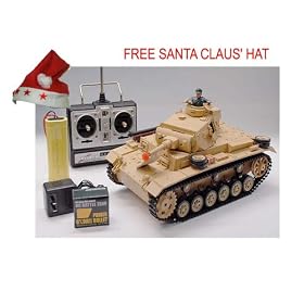 1/16 Scale Tauch Panzer III Real RC Airsoft Battle Tank w/ Smoke and Sound New