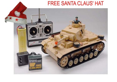 1/16 Scale Tauch Panzer III Real RC Airsoft Battle 