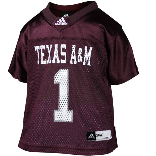 adidas Texas A&M Aggies #1 Infant Replica Football Jersey - Maroon (12 Months)