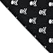 PenSee 100% Silk Woven Black & Grey Skull Pattern Pocket Square