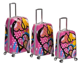 Rockland Luggage Vision Polycarbonate 3 Piece Luggage Set