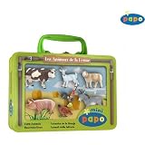 Mini Farm Animals in a Tin Case