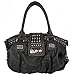 MG Collection Brenna Studded Large Shopper Hobo Shoulder Bag, Black, One Size