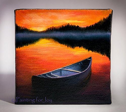 "Fog on the Lake" original oil painting on box canvas