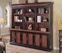 Two-Tone Finish Library Wall Suite Storage Cabinet / Bookcase