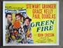 EB19 Green Fire GRACE KELLY 1954 Title Lobby Card.  Here's a terrific TITLE lobby card from the original release of GREEN FIRE featuring a great image of GRACE KELLY, PAUL DOUGLAS and STEWART GRANGER.    Lobby card is in EXCVELLENT+ condition. No pinholes, no stains, a one-half inch edge tear on the upper border.