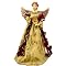 Resin Head Fabric Angel Tree Topper - Ivory