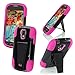 For Samsung©Galaxy Light T399 Cover Case (T-Stand Hybrid Black / Hot Pink)