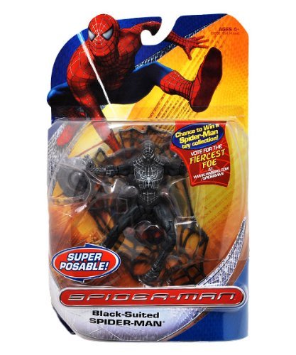  Spiderman Classic Trilogy Heroes Action Figures - Black Suited Spiderman