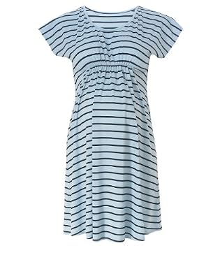 Maternity Stripe Cowl Neck Dress